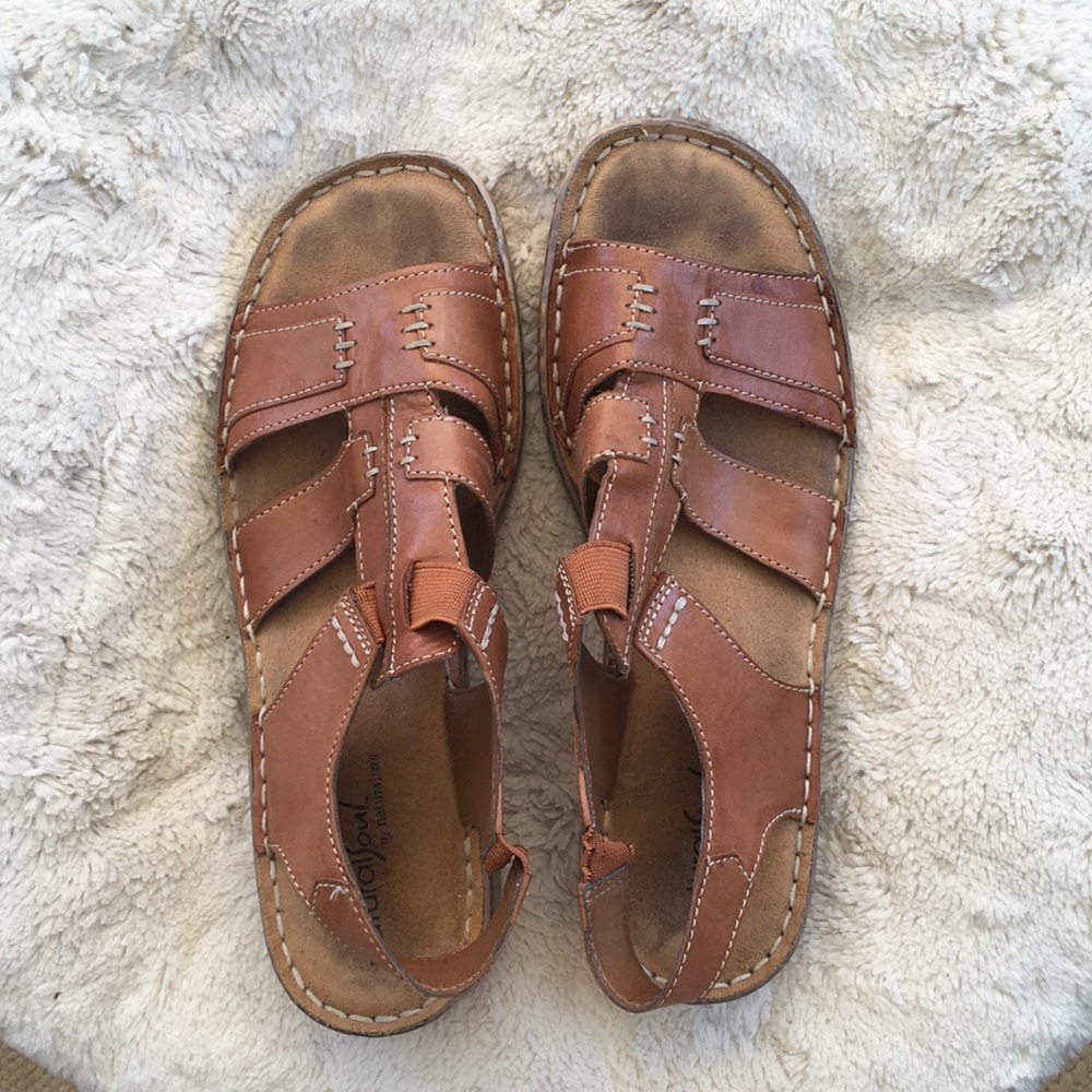 Natural Soul | Leather Cambria Sadle Tan Sandals